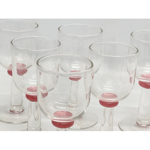 290 - Pauline Solven for Cowdy. A set of 6 wine glasses. Designed by Pauline Solven for Cowdy. 1970’s. Har... 