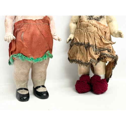 764 - 2 Early 20th Century dolls. 1 by Armand Marseille. 35cm