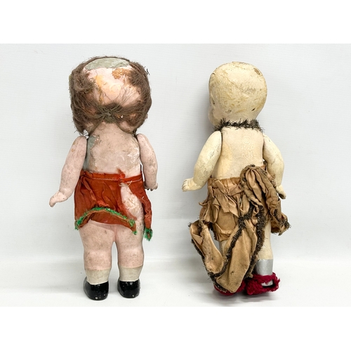 764 - 2 Early 20th Century dolls. 1 by Armand Marseille. 35cm