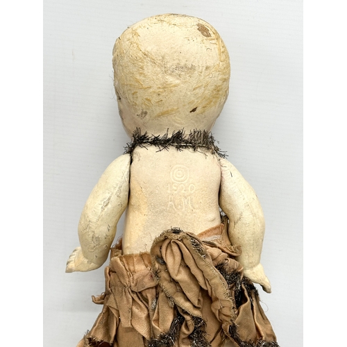 764 - 2 Early 20th Century dolls. 1 by Armand Marseille. 35cm