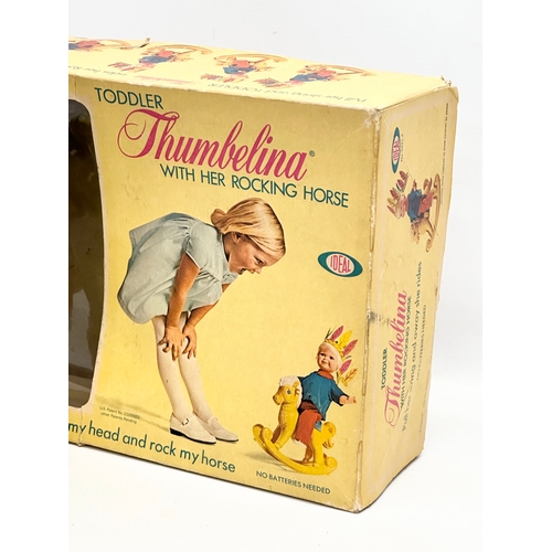 769 - A 1960’s Ideal Toddler Thumbelina With Her Rocking Horse. With original box.