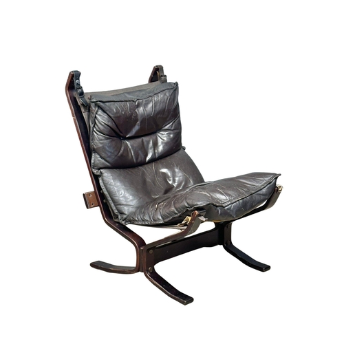 149 - Sigurd Ressell. A 1970’s Norwegian Mid Century leather lounge chair. Designed by Sigurd Ressell for ... 