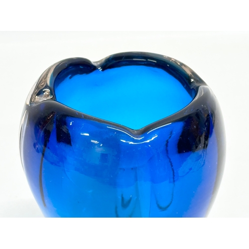 333 - William Wilson for Whitefriars. A Kingfisher blue “Molar” vase, designed by William Wilson for White... 