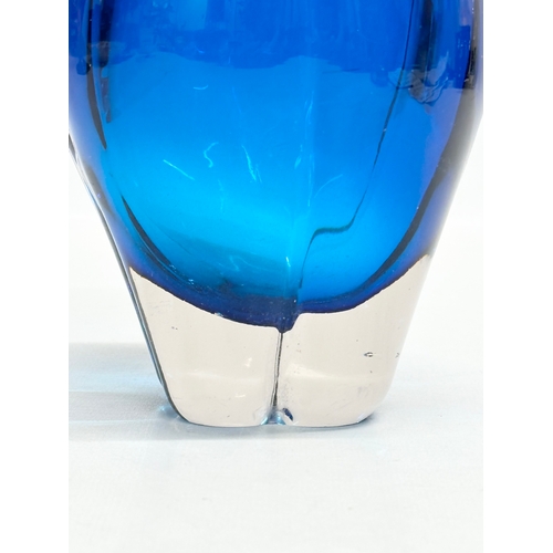 333 - William Wilson for Whitefriars. A Kingfisher blue “Molar” vase, designed by William Wilson for White... 