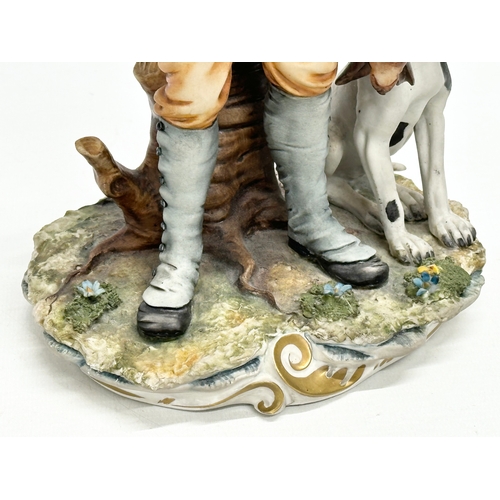 996 - A good quality Italian “Hunter” figurine, signed Cortese, for Capodimonte. 30cm