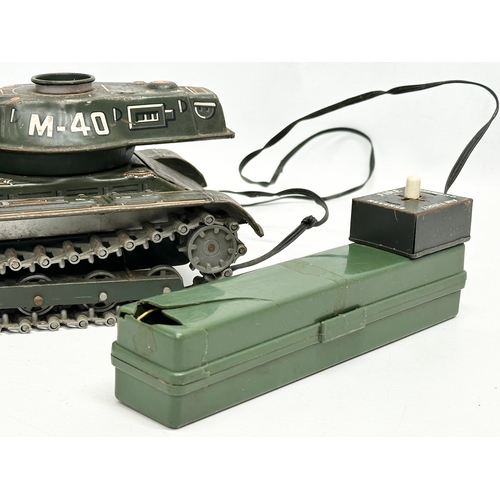 776 - A rare 1960’s Japanese remote control M-40 Tank.