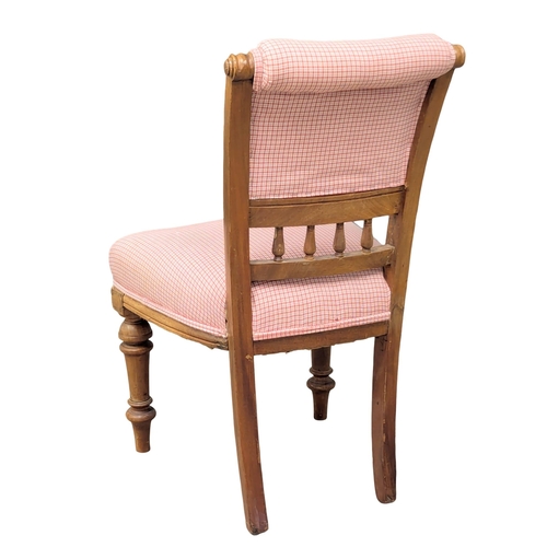 959 - A Victorian rollback side chair.