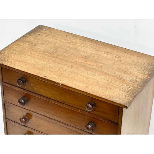 276 - A 19th Century Victorian pine specimens chest. Tabletop chest of drawers. 37x22x42.5cm.