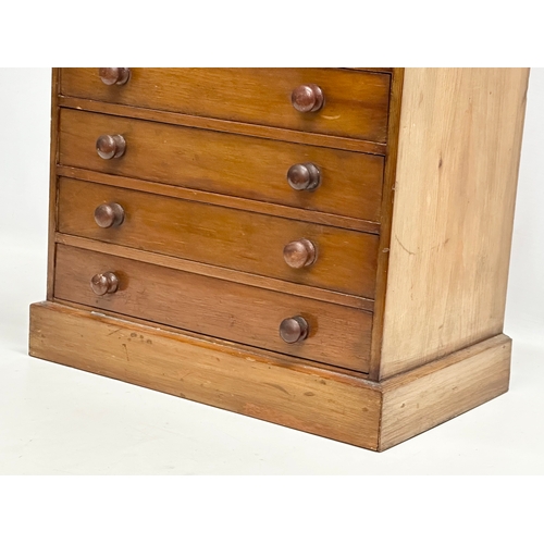 276 - A 19th Century Victorian pine specimens chest. Tabletop chest of drawers. 37x22x42.5cm.