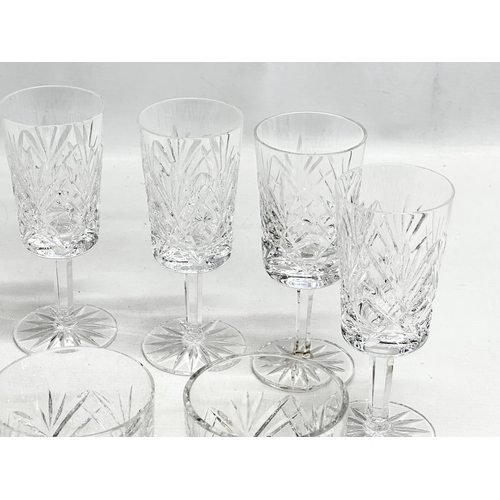 991 - 2 sets of Cavan Crystal drinking glasses. 4 whiskey tumblers and 7 wine glasses.