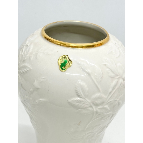 990 - A Waterford “The Gardens of Powerscourt” vase. Ellantine Rose. 28cm