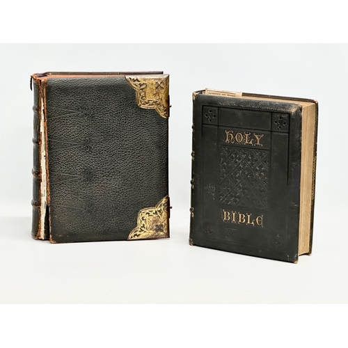 888 - 2 Late 19th Century Holy Bibles.