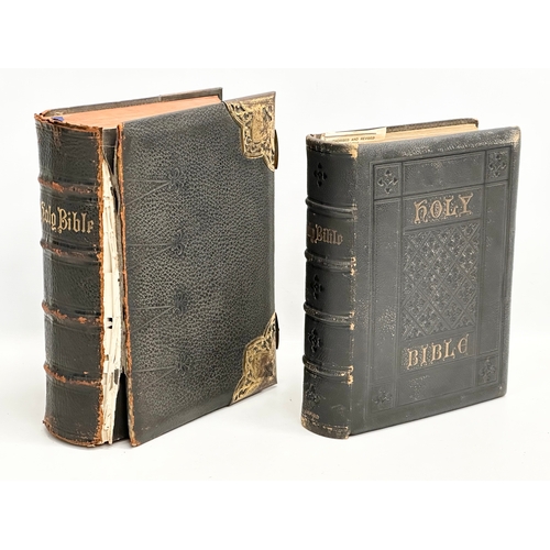 888 - 2 Late 19th Century Holy Bibles.