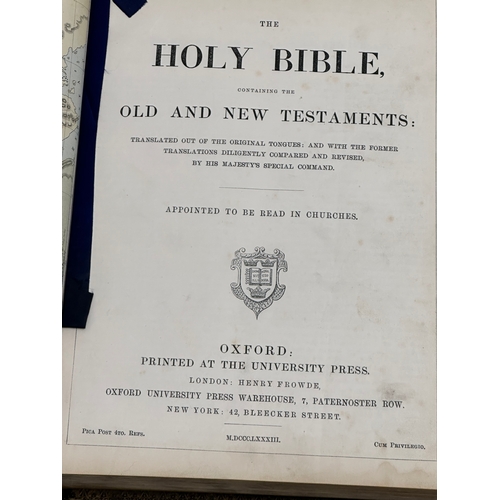 888 - 2 Late 19th Century Holy Bibles.