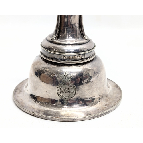 709 - A Mid/ Late 19th Century wine funnel engraved Galway Militia. Circa 1854 to 1888. 15cm