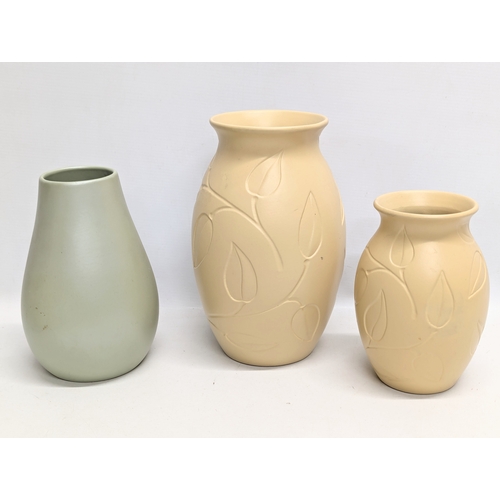 1000 - A collection of German Mid Century pottery vases, jardinières and bowls. 25cm, 12.5cm, 8cm