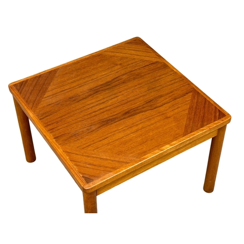 148 - A Danish Mid Century teak coffee table/side table. By Trioh Mobler. 59x59x42cm