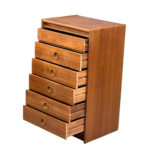 155 - A Mid Century teak chest of drawers by Bath Cabinet Makers. 61x46x101cm