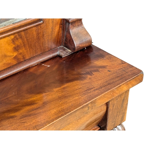 158 - A large 19th Century Victorian mahogany bookcase, with lead glass doors . 122x50x226cm