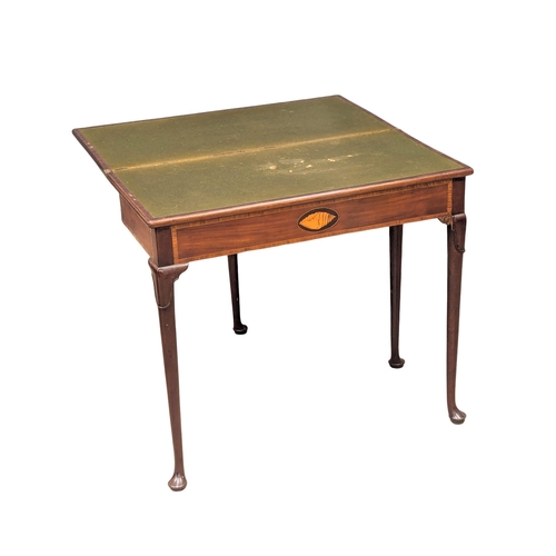 199 - A Late 18th Century George III inlaid mahogany games table. Circa 1790-1800. 80x40x72.5cm