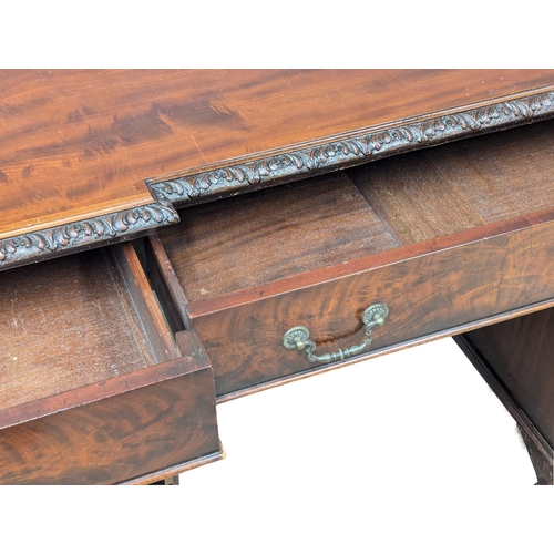 293 - A Mid 19th Century mahogany Chippendale Revival pedestal sideboard. Circa 1850-1860. 180x64x95cm