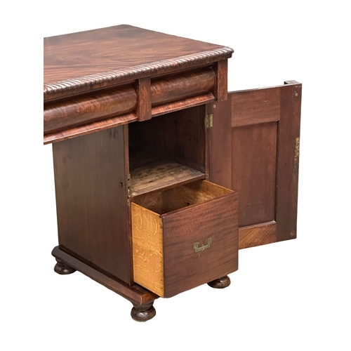 313 - An Early 19th Century Late George IV Period mahogany pedestal sideboard. Circa 1820-1830.