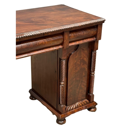 313 - An Early 19th Century Late George IV Period mahogany pedestal sideboard. Circa 1820-1830.