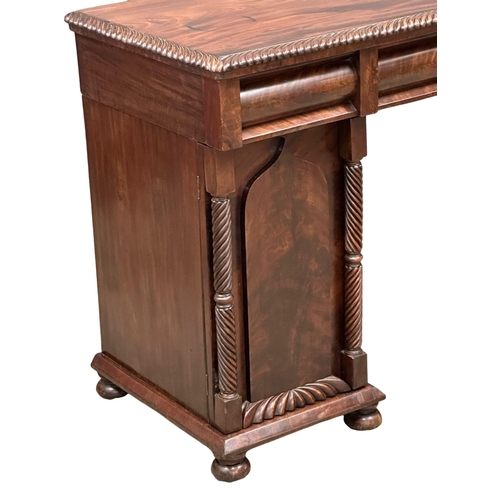 313 - An Early 19th Century Late George IV Period mahogany pedestal sideboard. Circa 1820-1830.