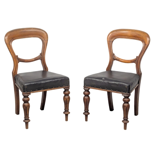 485 - A set of 6 19th Century Victorian mahogany balloon back dining chairs. Circa 1870s. (5)