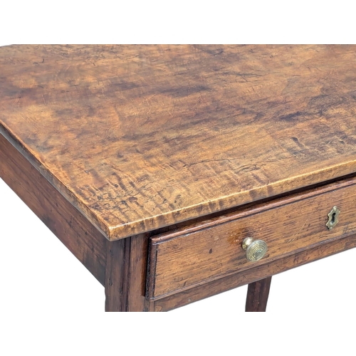 488 - An 18th Century George III satin beech and pine country house side table with drawer. Circa 1780s 66... 