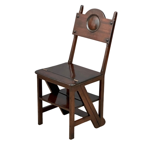 51 - An Early 20th Century Arts & Crafts mahogany metamorphic chair.