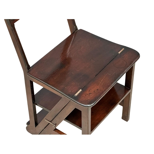 51 - An Early 20th Century Arts & Crafts mahogany metamorphic chair.