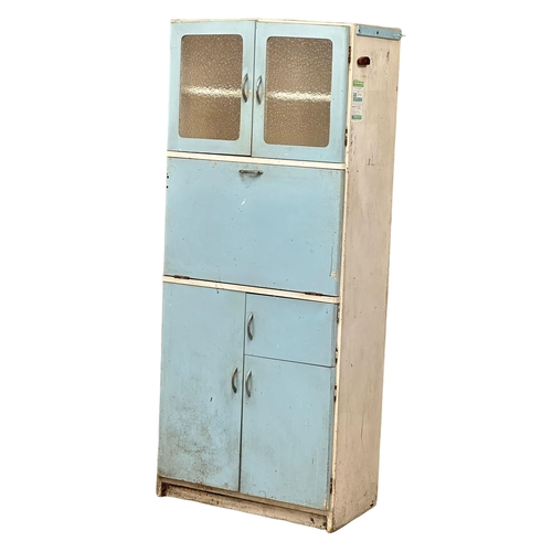 519 - A 1950’s Mid Century kitchen cabinet. 75x41x179cm. (3)