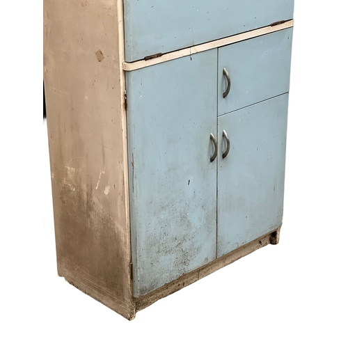 519 - A 1950’s Mid Century kitchen cabinet. 75x41x179cm. (3)