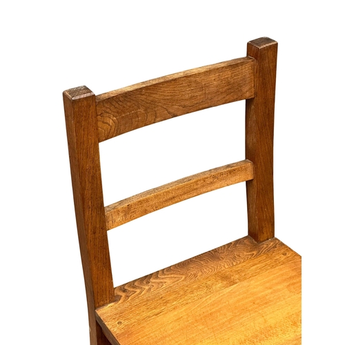 52 - A large good quality oak metamorphic library chair.