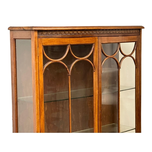 544 - An Early 20th Century Georgian style mahogany display cabinet. 107x30x153cm