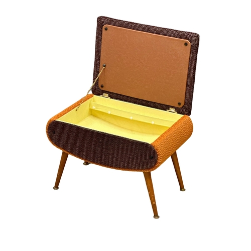 803 - A Mid Century sewing stool by Sherborne