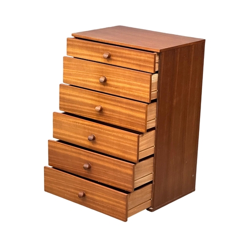 82 - A 1960’s Mid Century teak chest of drawers by Avalon. 62x43x91cm