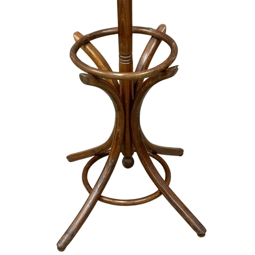 916A - A large vintage bentwood hat and coat stand. 186cm