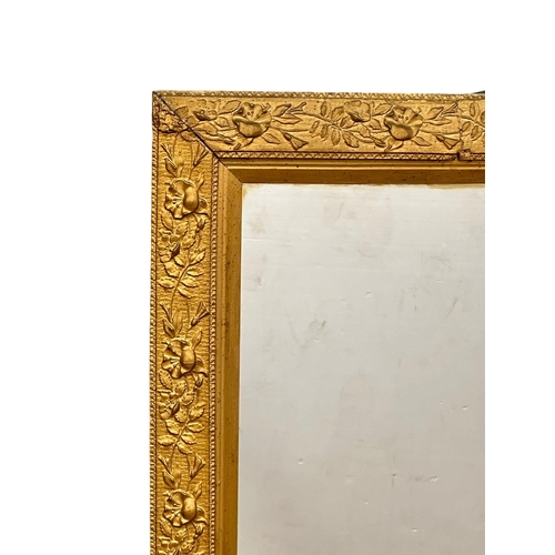 296 - A large 19th Century Victorian gilt framed mirror. 104x85cm