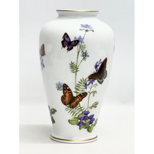 1005 - A Limited Edition Franklin Porcelain “The Meadowland Butterfly Vase” by John Wilkinson. 30cm