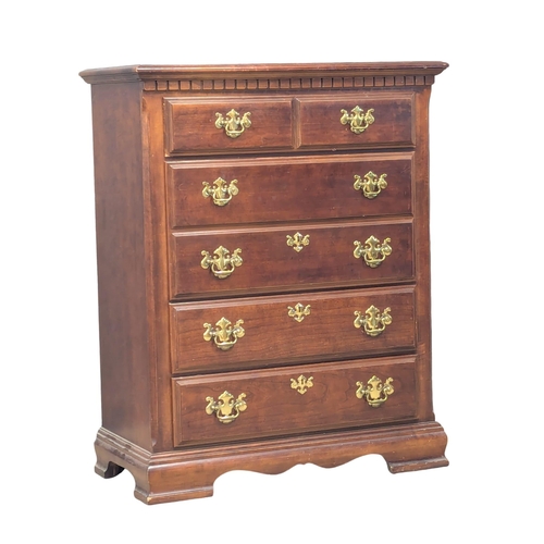 1006 - An American 18th Century style mahogany chest of drawers. 87x46x109.5cm. 7