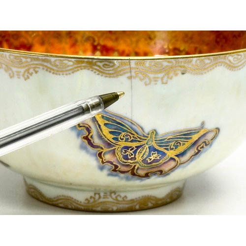 37 - Daisy Makeig-Jones. A 1920’s Wedgwood Lustre “Butterfly” bowl. 14x7cm.