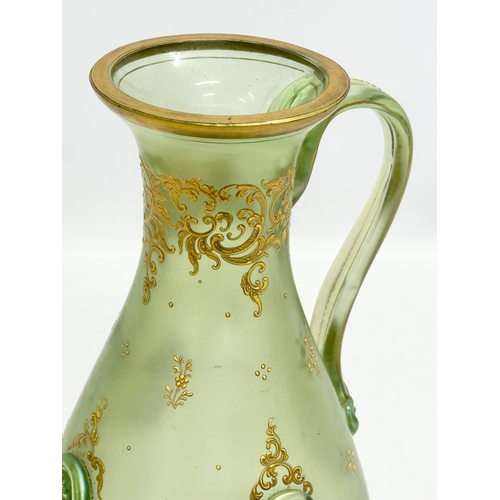 41 - Loetz. A Late 19th Century Bohemian “Olympia” gilt enamel, iridescent glass jug/vase. By Loetz & Co.... 