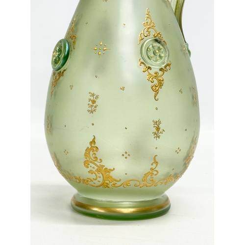 41 - Loetz. A Late 19th Century Bohemian “Olympia” gilt enamel, iridescent glass jug/vase. By Loetz & Co.... 