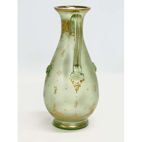 41 - Loetz. A Late 19th Century Bohemian “Olympia” gilt enamel, iridescent glass jug/vase. By Loetz & Co.... 