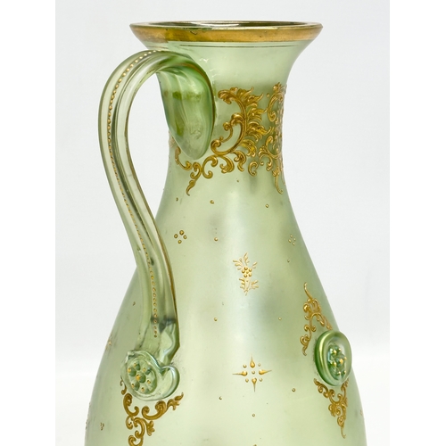 41 - Loetz. A Late 19th Century Bohemian “Olympia” gilt enamel, iridescent glass jug/vase. By Loetz & Co.... 