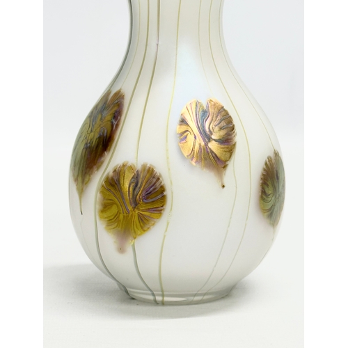 12 - Richard P Golding. A “Golden Lily” iridescent glass baluster vase. Designed by Richard P Golding for... 