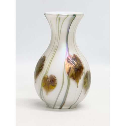 12 - Richard P Golding. A “Golden Lily” iridescent glass baluster vase. Designed by Richard P Golding for... 