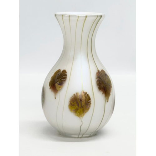 12 - Richard P Golding. A “Golden Lily” iridescent glass baluster vase. Designed by Richard P Golding for... 